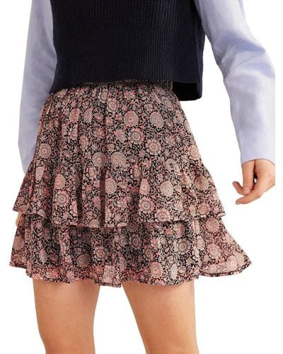 Boden Ruffle Mini Skirt - Multicolor