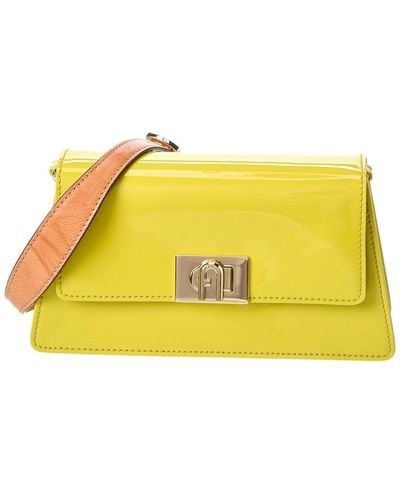 Furla Zoe Mini Leather Shoulder Bag - Yellow
