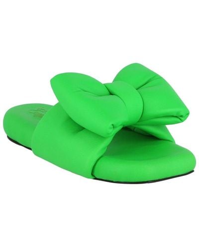 Off-White c/o Virgil Abloh Off-whitetm Nappa Extra Padded Leather Slipper - Green