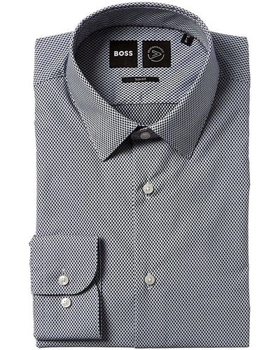 BOSS Slim Fit Dress Shirt - Gray