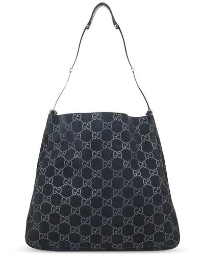 Gucci Gg Canvas Shoulder Bag (Authentic Pre-Owned) - Black