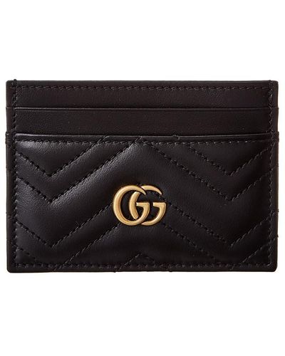 Gucci Marmont Quilted Leather Card Case - Black