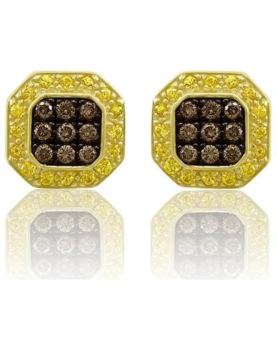 Le Vian 14k Honey Gold 0.93 Ct. Tw. Diamond & Yellow Sapphire Earrings - Multicolour