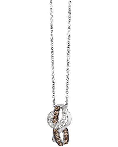 Le Vian Le Vian 14k 0.22 Ct. Tw. White & Chocolate Diamond Necklace - Metallic