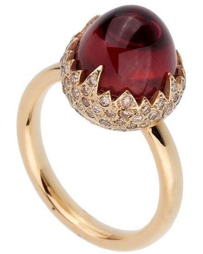 Pomellato 18K 6.78 Ct. Tw. Diamond & Garnet Ring (Authentic Pre-Owned) - Pink
