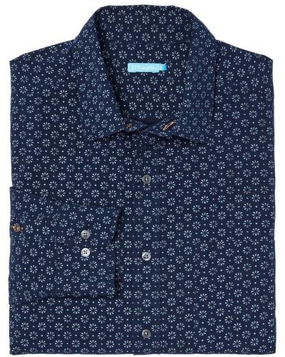 J.McLaughlin Jaipur Daisey Gramercy Shirt - Blue