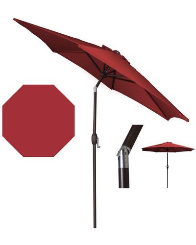 Panama Jack 9Ft Patio Umbrella With Crank - Red