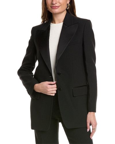 Michael Kors Amber Crepe Tuxedo Jacket - Black