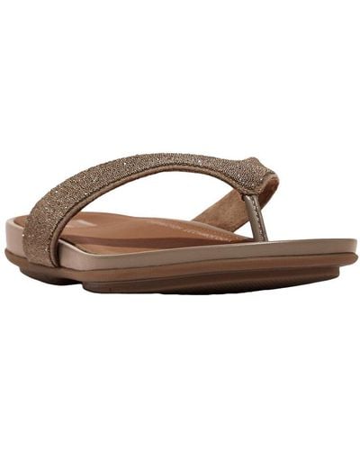 Fitflop Gracie Leather-trim Sandal - Brown