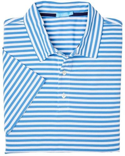 J.McLaughlin Bengal Stripe Fairhope Polo Shirt Polo Shirt - Blue