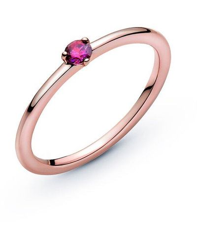 PANDORA Timeless 14k Rose Gold Plated Cz Ring - Pink