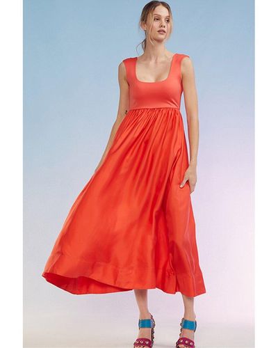 Cynthia Rowley Isla Silk Dress - Red