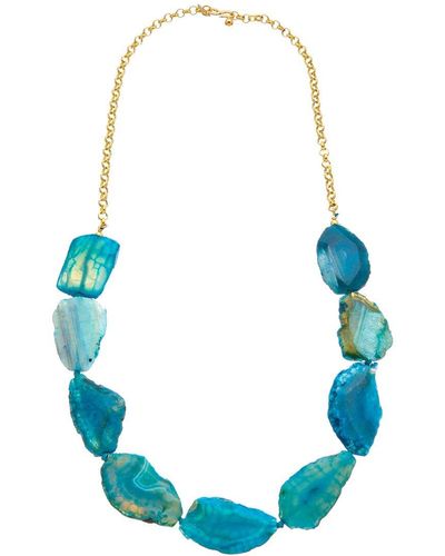 Kenneth Jay Lane 18k Plated Station Necklace - Multicolour