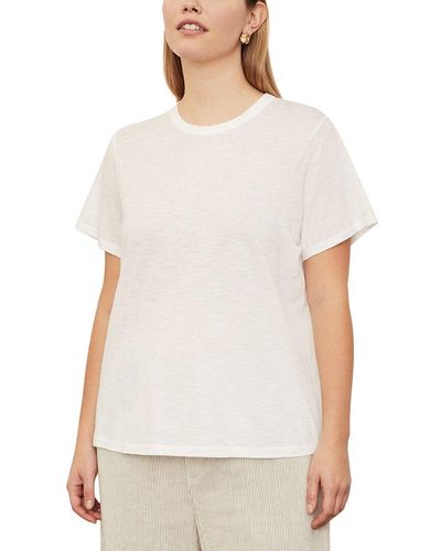 Vince Short Sleeve 100% Cotton Relaxed Tee - White