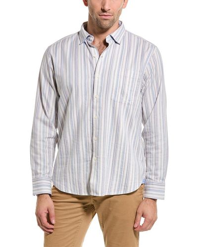 Tommy Bahama Lazlo Francisco Stripe Silk-blend Shirt - White