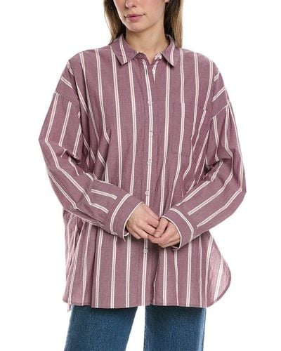 Madewell The Signature Poplin Oversized Shirt - Red