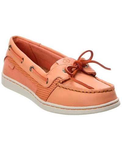 Sperry Top-Sider Starfish Eco Perf Leather Boat Shoe - Orange