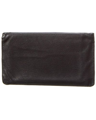 Chanel Leather Checkbook Wallet (Authentic Pre-Owned) - Black