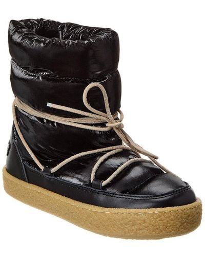 Isabel Marant Zimlee Nylon & Leather Snow Boot - Black
