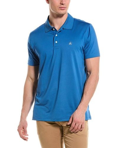 Brooks Brothers Solid Polo Shirt - Blue