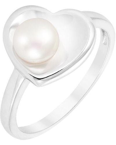 Splendid Silver 6-7mm Pearl Ring - White