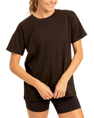 Threads For Thought Andie Comfort Jersey Boyfriend Top - Black