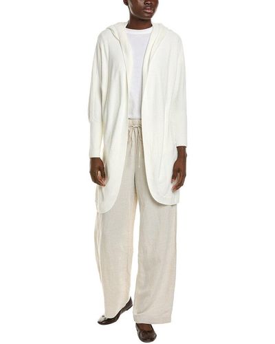 Barefoot Dreams Cozy Chic Ultra Light Hooded Cocoon Cardigan - White