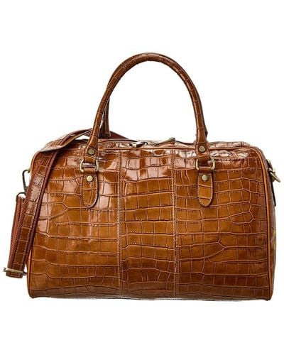 Persaman New York Blake Leather Duffel Bag - Brown