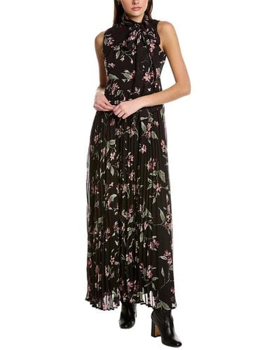 Gracia Tie Front Bodice Maxi Dress - Black