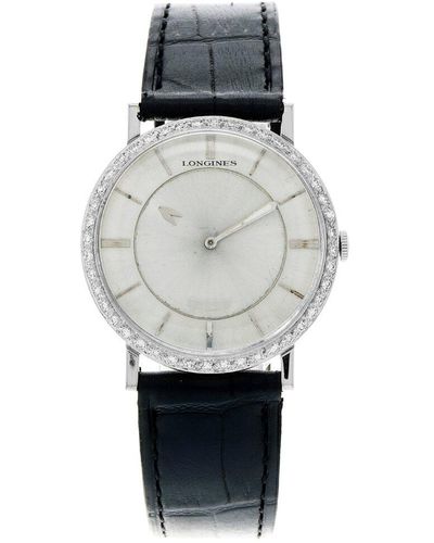 Longines Mystery Diamond Watch, Circa 1970 (Authentic Pre-Owned) - Grey