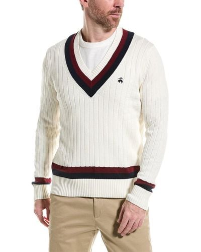 Brooks Brothers Tennis Sweater - White