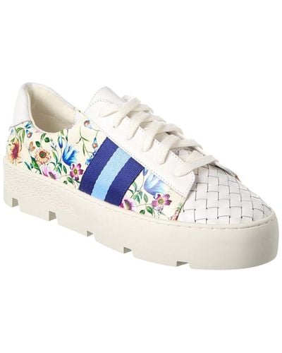 Johnny Was Downtown Fiska Leather Sneaker - White