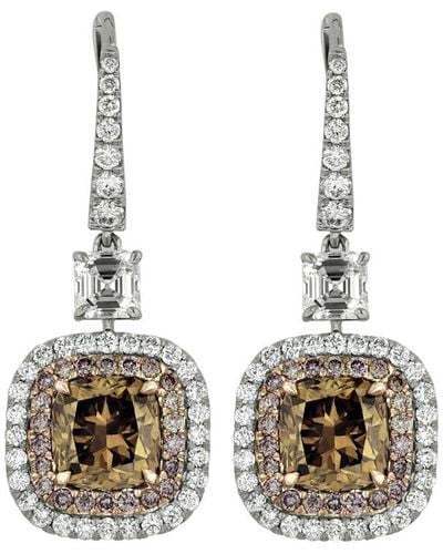 Diana M. Jewels Fine Jewellery 18K 4.9 Ct. Tw. Diamond Earrings - Metallic