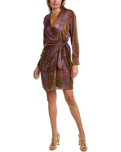 Marella Rank Wrap Dress - Brown