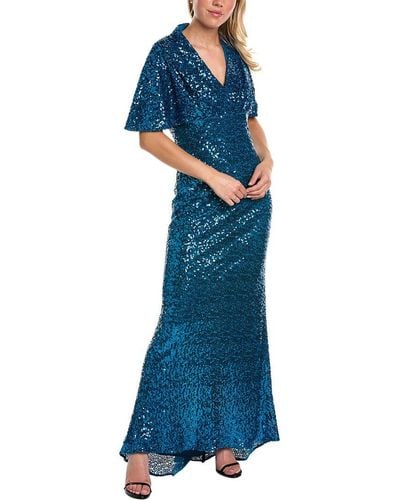 Badgley Mischka Dolman Gown - Blue