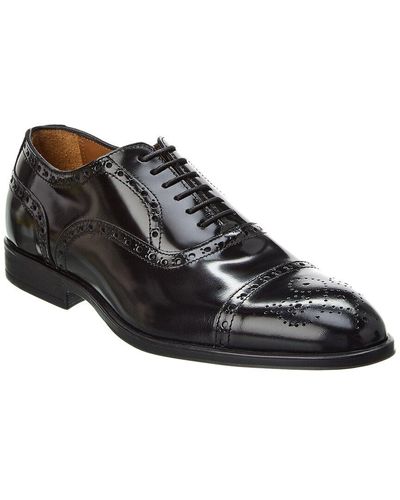 Antonio Maurizi Cap Toe Leather Oxford - Black