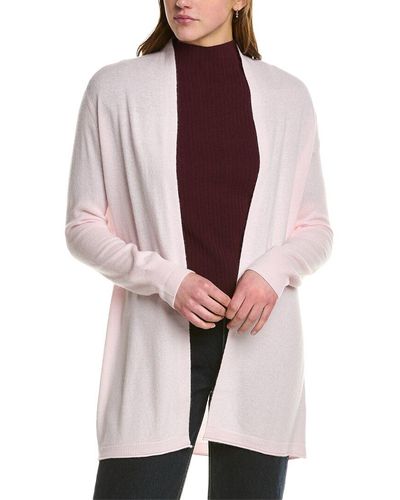 Ainsley Basic Open Cashmere Cardigan - Red