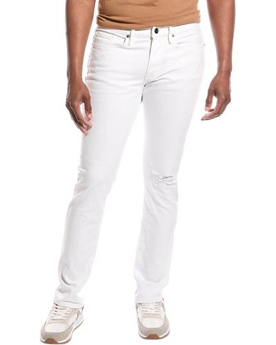 FRAME L'homme Blanc Rips Skinny Jean - White