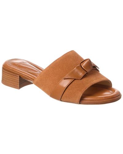 Alexandre Birman Clarita 30 Suede & Leather Sandal - Brown