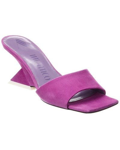 The Attico Cheope Suede Mule - Pink