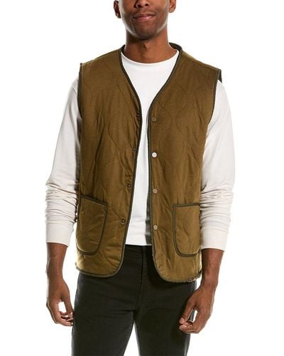American Stitch Quilted Vest - Natural