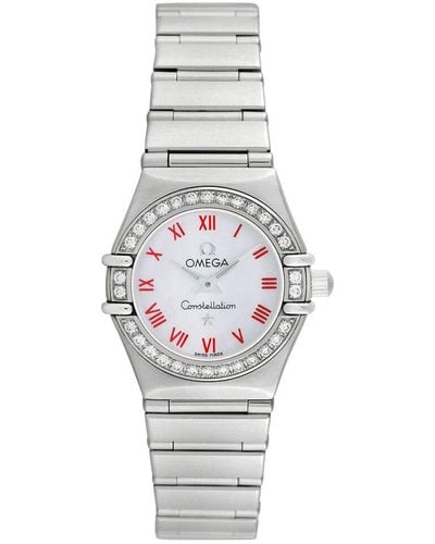 Omega Constellation Mini Diamond Watch, Circa 1990S (Authentic Pre- Owned) - White