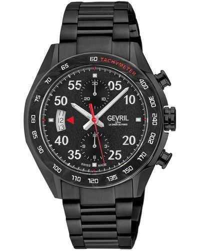 Gevril Ascari Chronograph Watch - Black