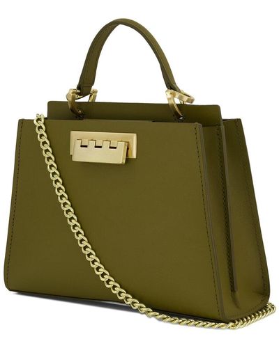 Zac Posen Earthette Small Leather Double Compartment Bag - Green