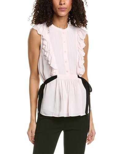 Ted Baker Ruffle Blouse - Natural