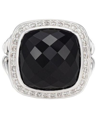 David Yurman 0.34 Ct. Tw. Diamond & Onyx Albion Ring (Authentic Pre- Owned) - Black