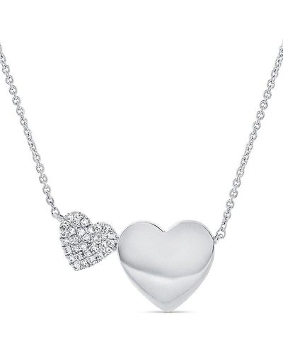 Sabrina Designs 14k 0.09 Ct. Tw. Diamond Heart Necklace - White