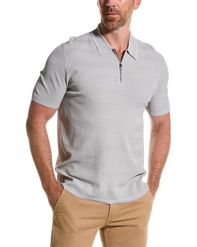 Ted Baker Stree Textured Polo Shirt - Gray