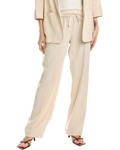 Jones New York Linen-blend Drawstring Trouser - Natural