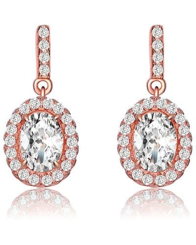 Genevive Jewelry 18k Rose Gold Plated Earrings - Multicolor